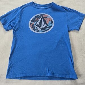 Volcom Blue Graphic Kids T-Shirt Size XL